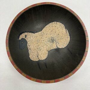 Primitives by Kathy Graybill Painted Sheep Decorative Bowl